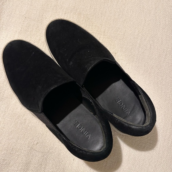 Vince women Warren platform sneaker suede black 7 - Picture 4 of 5